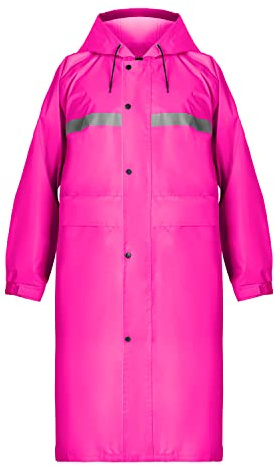Coralrain Long Hooded Raincoat Safety Waterproof Emergency Rain Jacket Poncho for Men Women Adults
