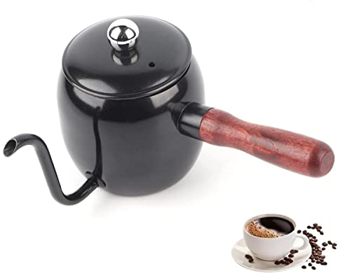 Caffettiera elettrica Caffettiera elettrica Versare sopra Bollitore per caffè Caffettiera monodose Brocca per caffè Cold Brew Caffettiera vintage Nera 500 ml