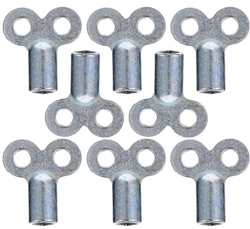 Housoutil 8pcs Radiator Valves Keys Square Socket Keys for Bleeding Home Radiators Water Air Plumbing Tool