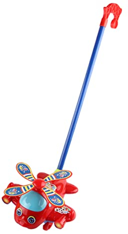 Schieben Sie das Spielzeug -Baby -Schubflugspielzeug mit langem Griffspielzeug für Kleinkinder.
