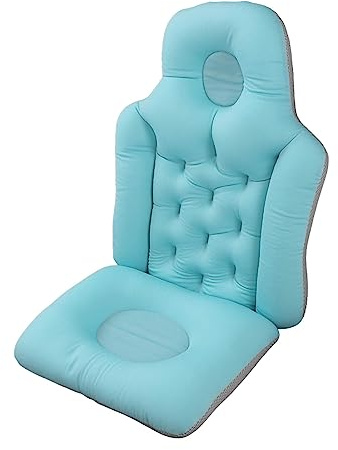 Naroote Bathtub Headrest Pillow, Bathroom Cushion of the Soft Ergonomic Quick -dryer Washable Thermal Station for Adult Bath (Blue)