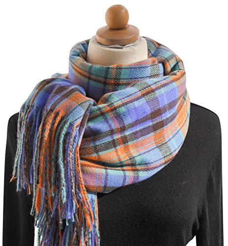 Rrunsv Schal Damen Winter Dreieckschal Loop Schal Scarf Herbst und Winter bunter karierter Schal für Damen Verdickender warmer Fransenschal Der Schal Fürs Leben Schals tücher für Frauen Warme Schal
