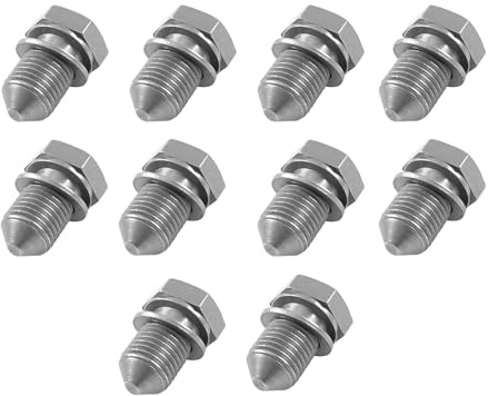 ROBUST 10x Ölwanne Ablassschraube für Audi A1 A3 A4 A6 Seat Alhambra Altea Cordoba Skoda Fabia Octavia Roomster Volkswagen Jetta Passat Tiguan Touareg N90813201 N90813202 N91101401