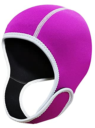2mm Neoprene Diving Wetsuit Hood, Scuba Diving Hood Keep Warm Head Cover Swimming Hat Thermal Hood, for Women, Men, Canoeing Kayaking (Red)