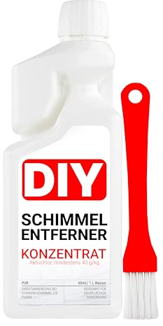DIY Schimmelentferner | Hochwirksames Konzentrat für Ergebnisse wie vom Fachmann | Desinfiziert und neutralisiert Gerüche | Mit Pinsel | Wundermittel gegen Schimmel aus Deutschland