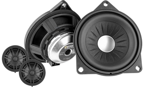 ETON UG-BMW10N – 10 cm/4 tum 2-vägs plug & play komponenter system, bilhögtalare set kompatibel med BMW och minifordon, ljudsystem för dörrinstallation (N-korg), 1 par