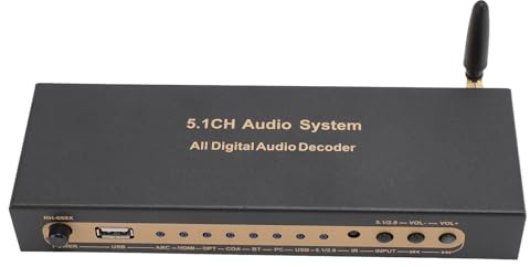 Décodeur de Son Surround 5.1 Canaux, Convertisseur de Décodeur de Son Numérique, 192 Khz/24 Bits, HDCP 2.2, 4K @ 30 Hz HDMI, Système Audio Vidéo Analogique Numérique pour