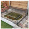 Raised Pond Cover with Protective Netting Lightweight Black Net Multiple Sizes (H:0.35m W:1.5m L:2.4m)