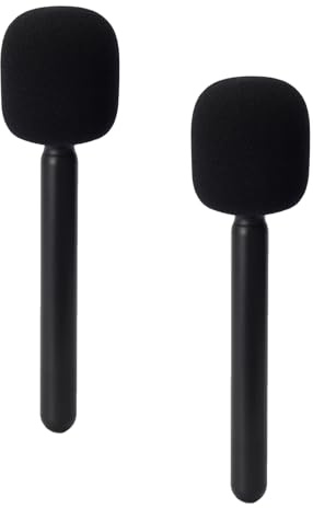 FLYAMAPIRIT Mikrofonhalterung für DJI Mic 1/2, Interview-Mikrofon-Griff für Rode Wireless GO II / 2 / ME/Pro, kabelloser Lavalier-Mikrofon-Handadapter mit Windschutzschaum für Hollyland Lark M1