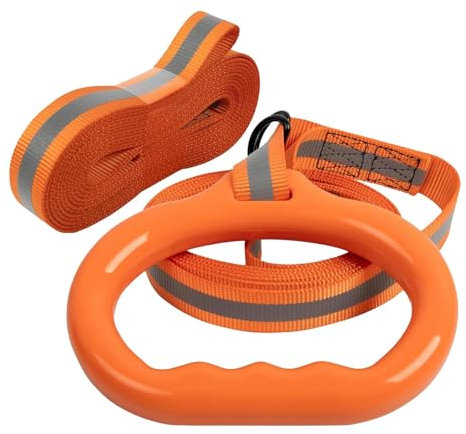 Deer Drag Harness, Reflective Hunting Strap, Praktische Tow Rope mit ergonomischem Griff, Heavy-Duty Deer Puller für Herren, 200 cm, ca. 190 cm