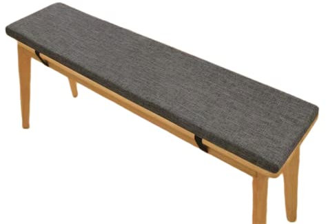 Outdoor-Bankkissen, 5 cm dick, rutschfest, für Innenbank, rechteckig, grau, 160 x 35 cm