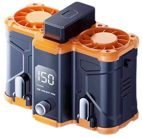 Ventilador de cintura recargable, ventilador de cuello de clip | LED Digital Display Clip Acondicionador de aire doble Aire de aire - Ventilador de cintura recargable de IPX4 IPX4 con batería extraíbl