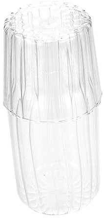 CIYODO Glass Water Jug and Cold Water Cooling Kettle Set Lid, Small High Borosilicate Glass Beverage Holder for Home Use, Tea and Juice Serving Cup