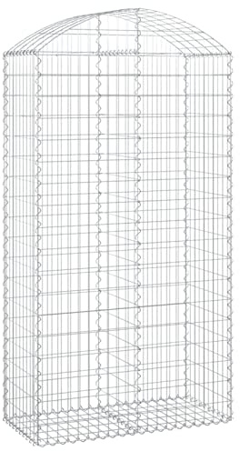 Gabions - Zinc-Coated Arched Wire Metal Garden Rock Cages for Outdoor Decoration, Durable Stone Holders for Landscaping and Erosion Control, 100x50x40/60 cm