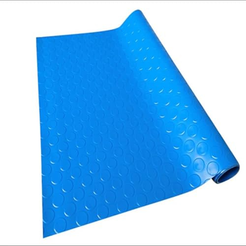 KFGISD, Heavy Duty Non-slip Floor Mat, Workshop Garage Van Gym Matting Roll, Waterproof Rubber Flooring 2.5mm Thick,Rubber Garage Floor Mats(Blue,1x1m/3.3x3.3ft)