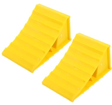 SOPOTUTU 2piezas Cuñas De Rueda Robustas Abs con Asa Bloqueo para Caravanas y Remolques Estabilizadores De Neumáticos para Vehículos De Viaje