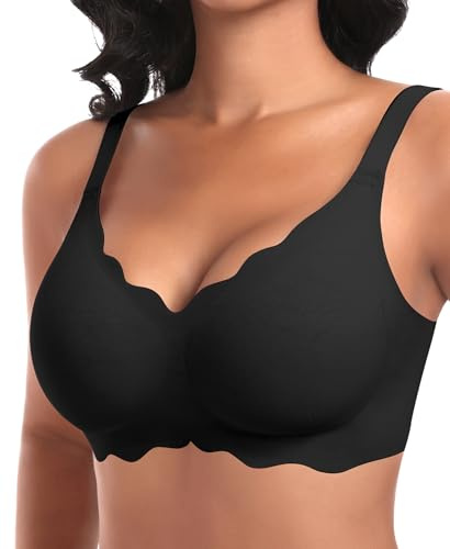 Ganado Jelly Bras for Women Wireless Seamless Bra #1 Black S