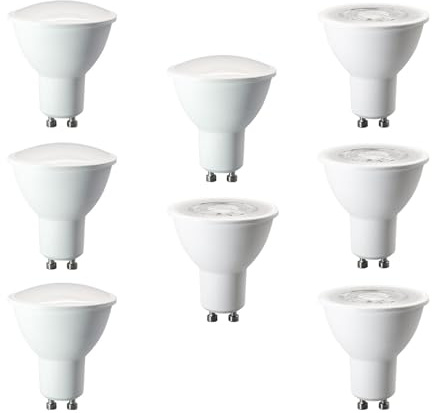 eufeifeiegds 8 Stück GU10 Focos LED-Spots, 38°-120°, AC220V, 3W-9W, Innenbeleuchtung, Heimdekoration, LED-Leuchten for Zimmer(38degree 3000K,6w)