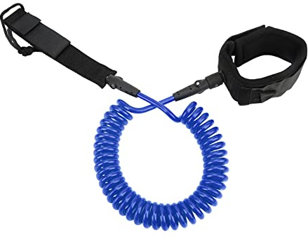 Correa para tabla de surf Correa de tobillo ajustable de 10 pulgadas, correa para tabla de remo para surf, TPU resistente al agua de mar con herrajes de acero inoxidable, correa (Color central azul y