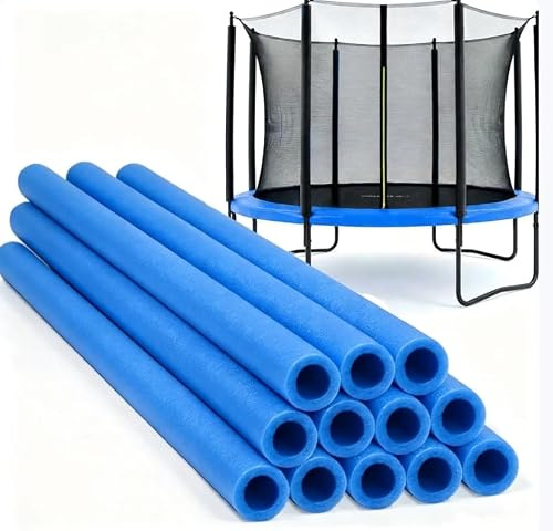 12 fundas de espuma para poste de cama elástica, 88 cm, impermeable, tubo redondo, accesorios de cubierta protectora para cama elástica, tubo de espuma, poste de red para exteriores e interiores