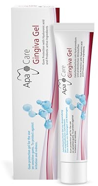 ApaCare Gingiva Gel 20 ml - närande mungel för tandköttsinflammation och känsligt tandkött med hyaluronsyra och probiotiska medel - skyddar och återfuktar munslemhinnan