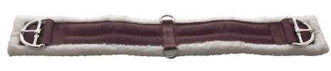 PFIFF Westernsattelgurt mit Fell, braun, 50 cm, 005260-50-50