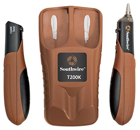 Southwire Contractor Tone Probe Kit - Fast Cable Tracing Behind Walls - On-Board Test Lead Storage - Flashlight - Signal Strength Indicator - Nylon Case