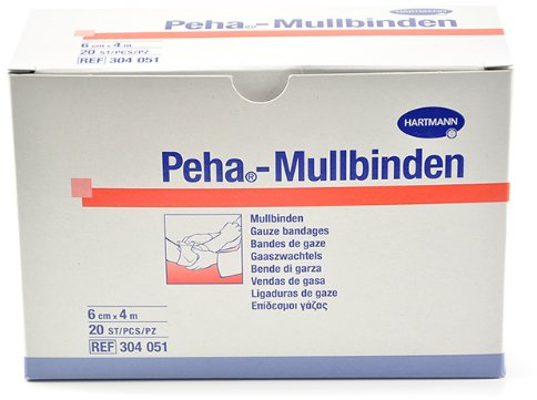 1 VPE 20 Stück Hartmann Mullbinden Fixierbinden-12 cm x 4 m