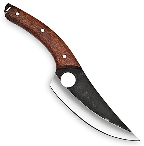 I migliori coltelli - Coltello fatto a mano in acciaio 440C verniciato a polvere - Coltello da cuoco in acciaio 440c rivestito a polvere di qualità garantita - Coltello da cucina con guaina 9647