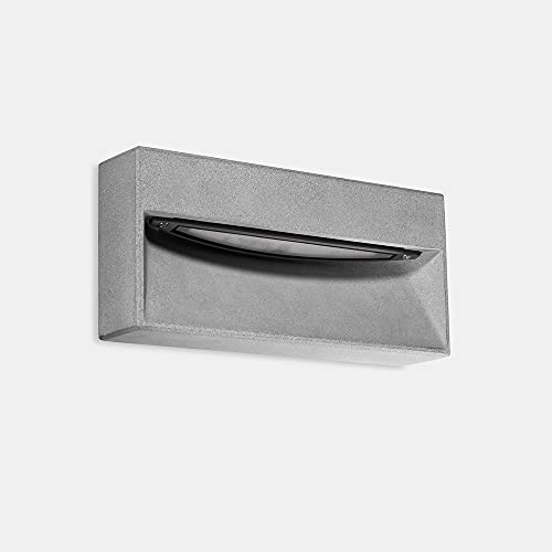 LEDS C4 Arc Outdoor LED Encastré Applique Murale Ciment, Gris Urbain IP65 9W 3000K