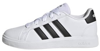 adidas Unisex - Bambini e ragazzi Grand Court Lifestyle Tennis Lace-Up Shoes, Cloud White Core Black Core Black, 31 EU