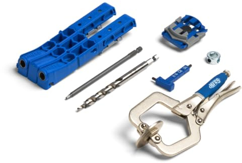 Durable Kreg Taschenlochvorrichtung 320 mit klassischer 5,1 cm Frontklemme – inklusive Holzklemmen für Holzbearbeitung und enge Räume – für Materialien mit einer Dicke von 1,27 cm bis 3,8 cm