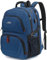 PROETRADE Extra Large Backpack 50L Fits 17Inch Laptop Travel Backpack School Work Bag Anti Theft Rucksack TSA Approved College Computer Bag with USB Charging Port Bookbag for Women Men(Blue)