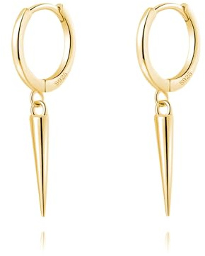 SLUYNZ Sterling Silber Spike Kleine Creolen Ohrringe für Damen Geometrische Creolen Ohrringe Huggie Ohrhänger
