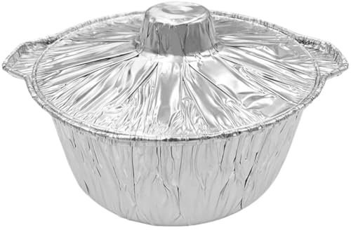 IMIKEYA Plat Barquette Jetable Bol Plateau De Barbecue Jetable Poêle à Barbecue Plat Rond Assiette De Cuisson Papier Pour Camping