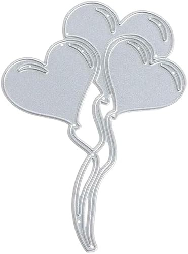 Stanzschablonen für Luftballons, Metall, Liebe, Herz, Ballon, Schablonen, Scrapbooking, Prägeschablone für Valentinstag, Kartenherstellung, Basteln, Dekoration, Scrapbooking, Stanzformen
