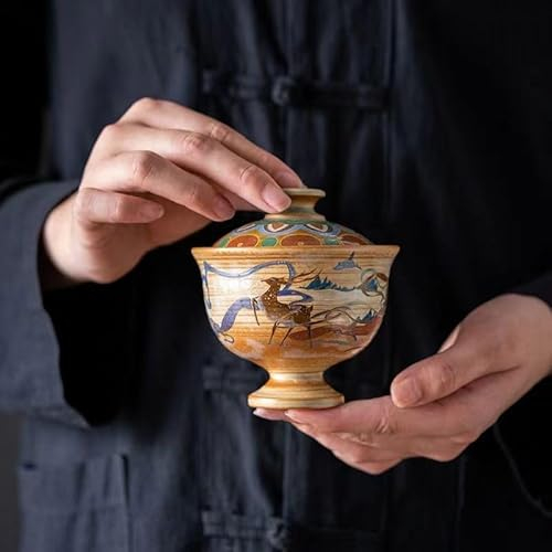 China-Teetassen, gedeckte Schalen aus Keramik-Teesets, Teeschalen, kulturelle und kreative Geschenke, Teegeschirr mit hohem Fuß, Teesets im Retro-Stil.