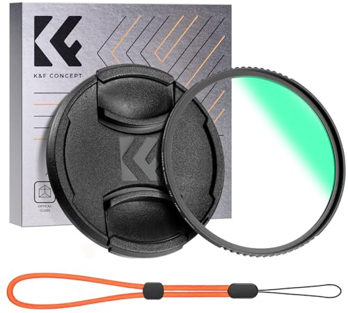 K&F CONCEPT Klear 82mm Filtro Protezione Ultravioletti UV con Tappo， Ultra Sottile UV Filtro in Vetro Ottico con 18 Strati Nano Rivestimento