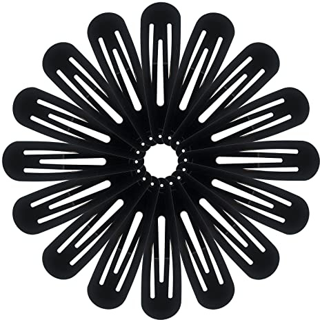 16 große Haarspangen für Frauen - 7cm Haarspangen für dickes Haar - Frauen Haarschmuck (schwarz)