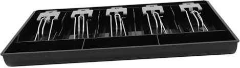 TEHAUX Multifunktionale Geldkassette Mit Münz Scheinfächern Glatte Oberfläche Ersatz-kassenschublade Für Supermarkt Einzelhandel Und Laden Inklusive Metallklammer