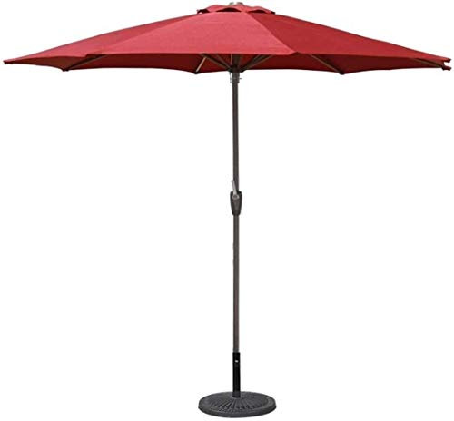 NSTVVEE Gartenschirm, Gartensonnenschirme für den Außenbereich, Terrassenschirm, 9 Fuß, Sonnenschutzschirm für den Außenbereich, Tischschirm für Garten, Pooldeck, Marktschirm (rot, 9 Fuß/2
