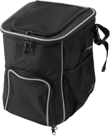 Hundefahrradkorb, Wasserdichter, Atmungsaktiver Haustiertransporter Abnehmbarer Trägerrucksack mit Großem Fassungsvermögen mit Praktischer Fahrradbefestigung, Tragbare H (Black)