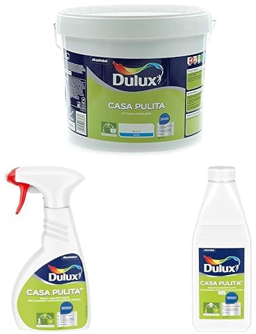Dulux kit Casa Pulita con Spray antimuffa, Fissativo isolante e Pittura antimuffa bianca (10L) - Nuova Formula BP