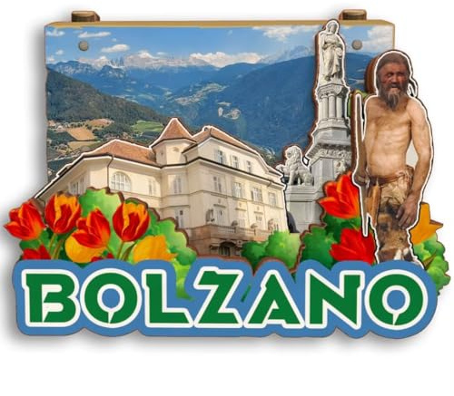 Bozen, Italien, 3D-Kühlschrankmagnet, Holz, Stadt, Reise, Souvenir, Kühlschrank-Aufkleber, Zuhause, Küche, Whiteboard, Dekoration