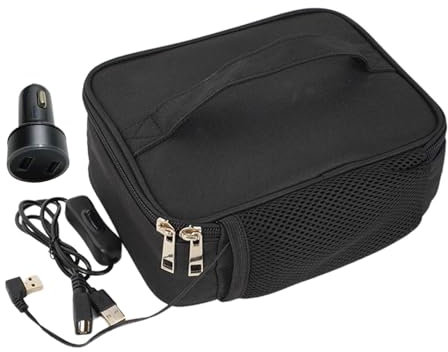 Ynnhik Pranzo al sacco riscaldato per adulti, contenitore portatile per pranzo caldo, borsa per il pranzo auto, borsa 2 in 1 riscaldata e isolata per le forniture dei bambini, casa
