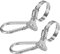 M METERXITY 2-Pack Flag Pole Rings 0.7-1.3 Inches, Adjustable Flag Pole Clips W Flagpole Clamp to Hold Flag, Stainless Steel Flagpole Clips Grommet Rings for Garden/Boat/Vehicle/Yacht