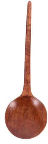 EXHUMKY Holzlöffel Zum Servieren Von Suppe Spaghetti Und Anderen Gerichten Ergonomisch Geformter Griff Für Bequemen Halt Natürliche Holzkonstruktion Für Täglichen Gebrauch Vielseitig