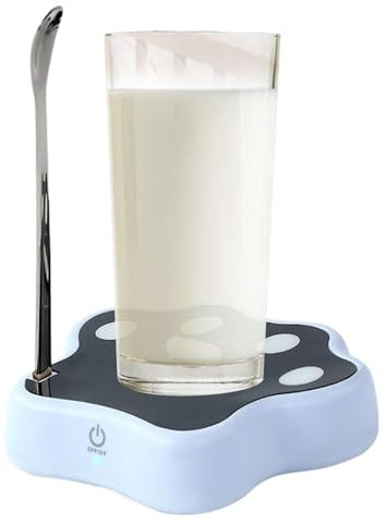 Coffee Mug Blender Base,Rechargeable Electric Mixing Cup Base Automatic Mixer - Versatile Kitchen Gadgets with Coffee Spoon for Milk Cups, Coffee Mugs, Glass Cups