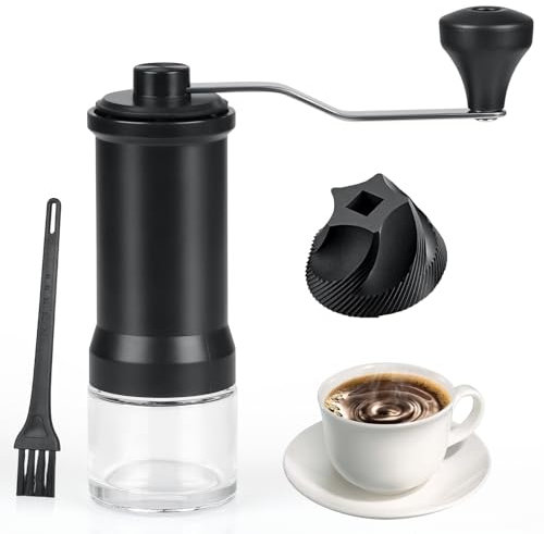 Aphromirel Handkaffeemühle Kaffeemühle Manuell Kaffeemühle mit Hochpräzisen Keramik Kegelmahlwerk für Zuhause Büro Outdoor