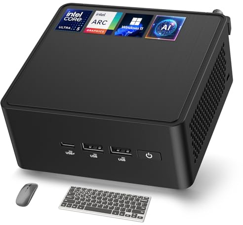 ASUS NUC 14 Pro AI Mini PC, Intel Ultra 5 125H (14C/18T, Up to 4.5GHz), Mini Computers 16GB DDR5 RAM, 512GB PCIe SSD, Win 11 Pro, Intel Arc GPU, Thunderbolt 4, WiFi 6E, BT 5.3, 8K/Quad 4K HDR, Black